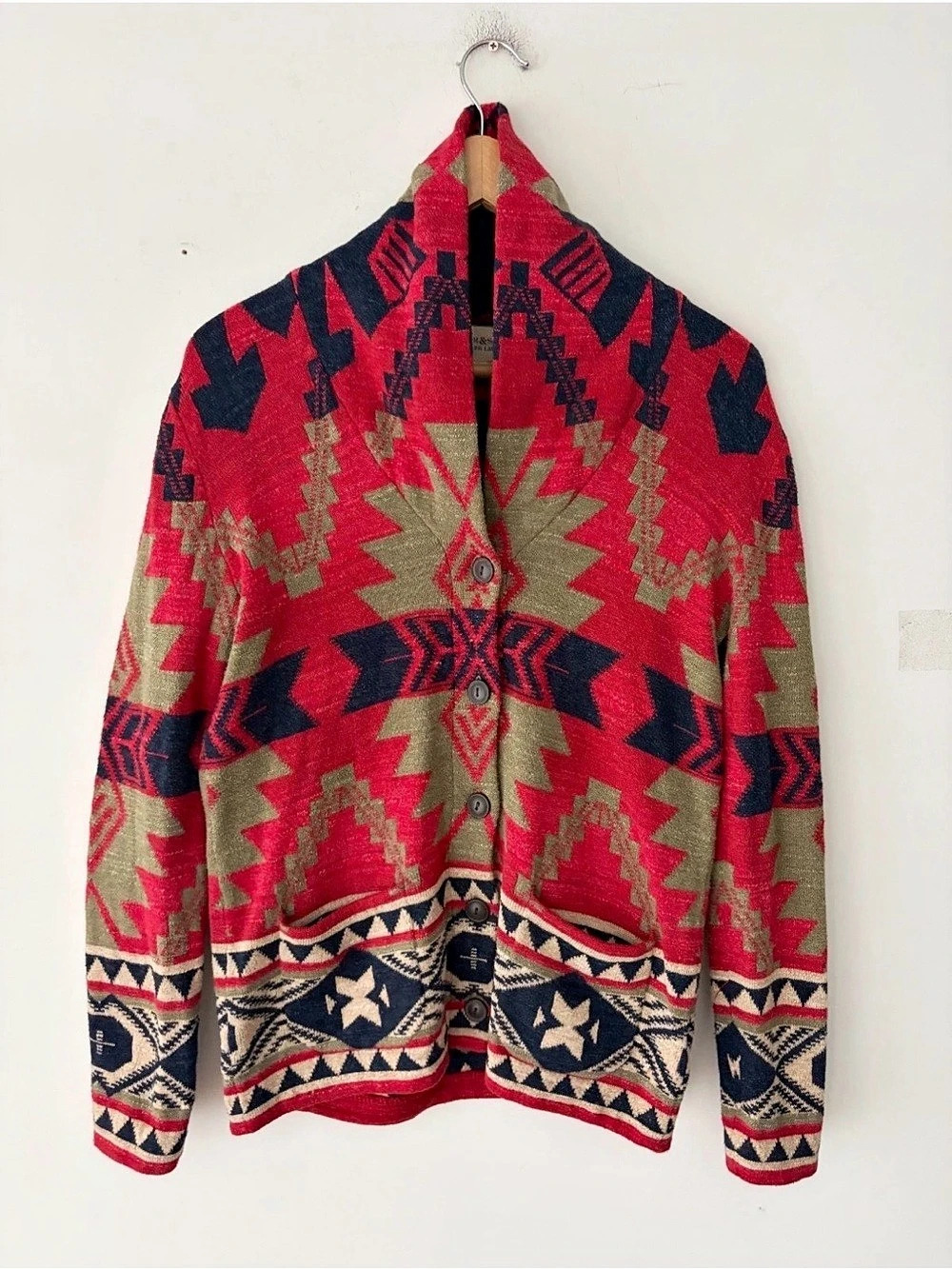Denim & Supply Ralph Lauren Southwestern Aztec Shawl Collar Cardigan